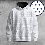2026  Trophy Pattern White And Blue Men Hoodie