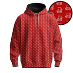 Red White Golf Cart Pattern Men Hoodie