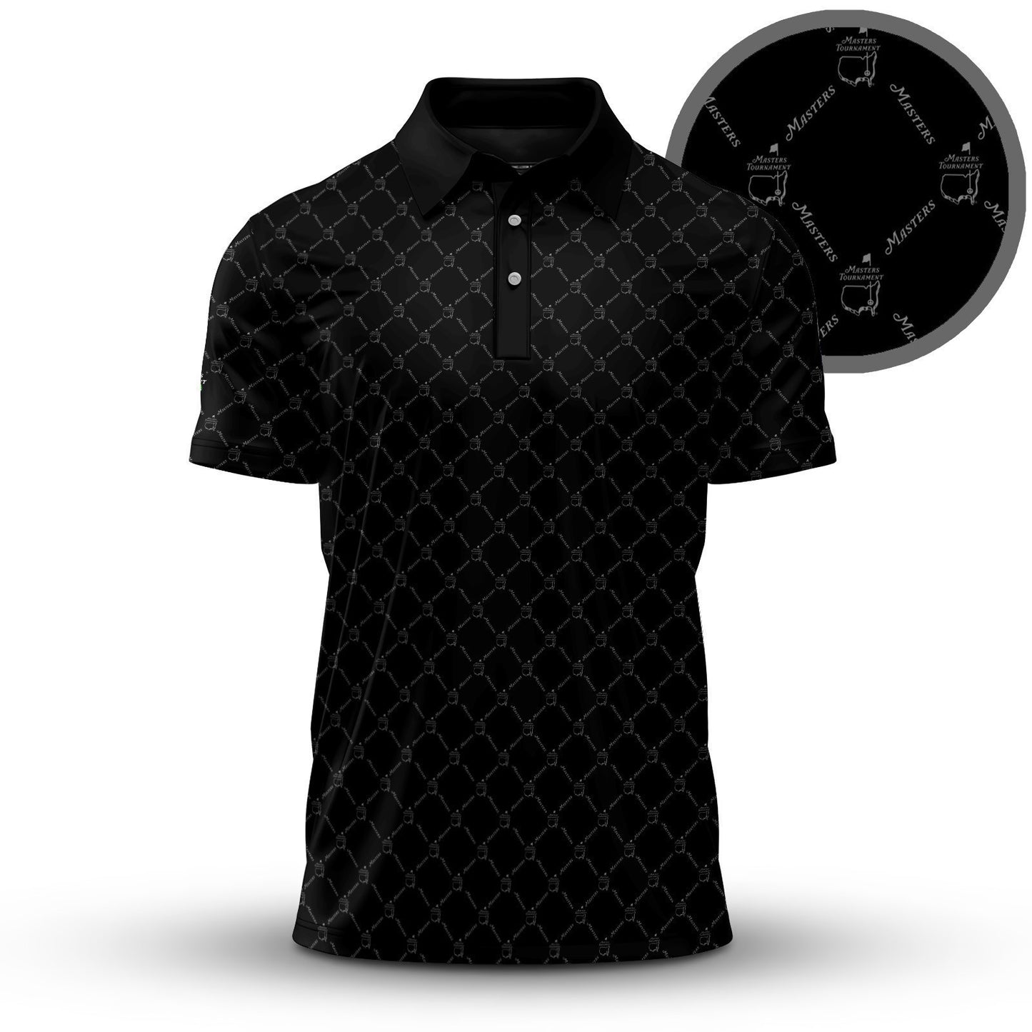 Black  Pattern Brands Men Polo Shirt