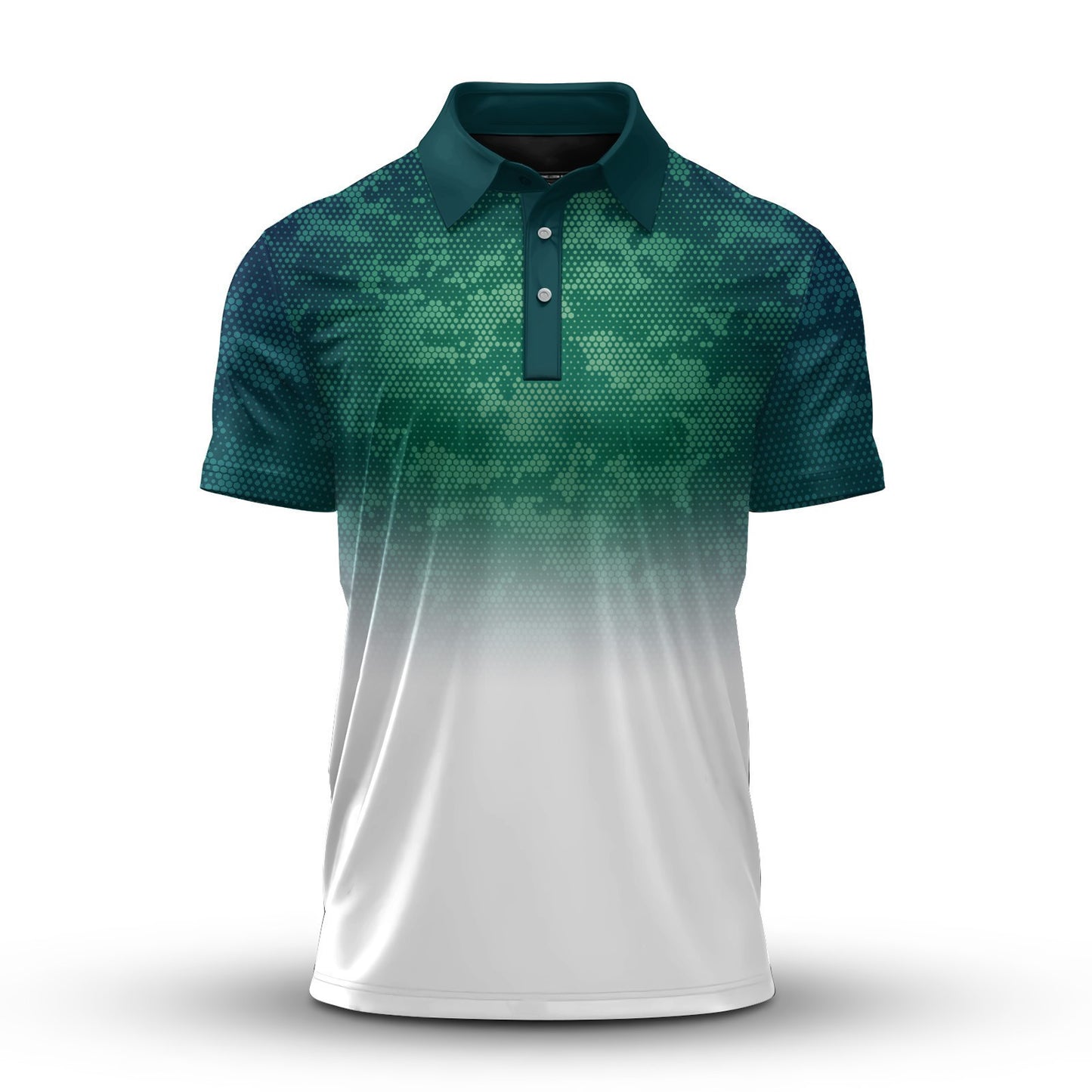 Green Half Camo  Men Polo Shirt