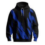 Black Blue Scratch Men Hoodie