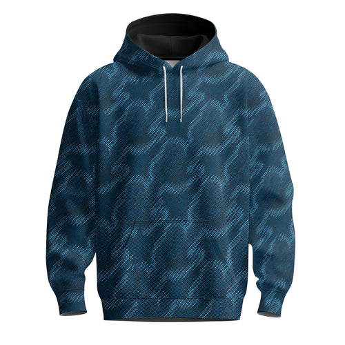 Blue Material Pattern  Men Hoodie