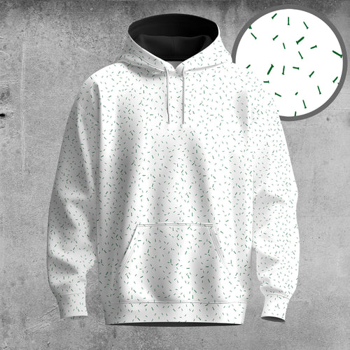 Green Tee Pattern Men Hoodie