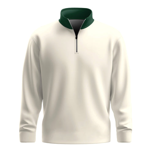 Vanila And Green  Men Quarter-zip Pullover