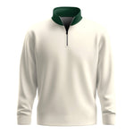 Vanila And Green  Men Quarter-zip Pullover