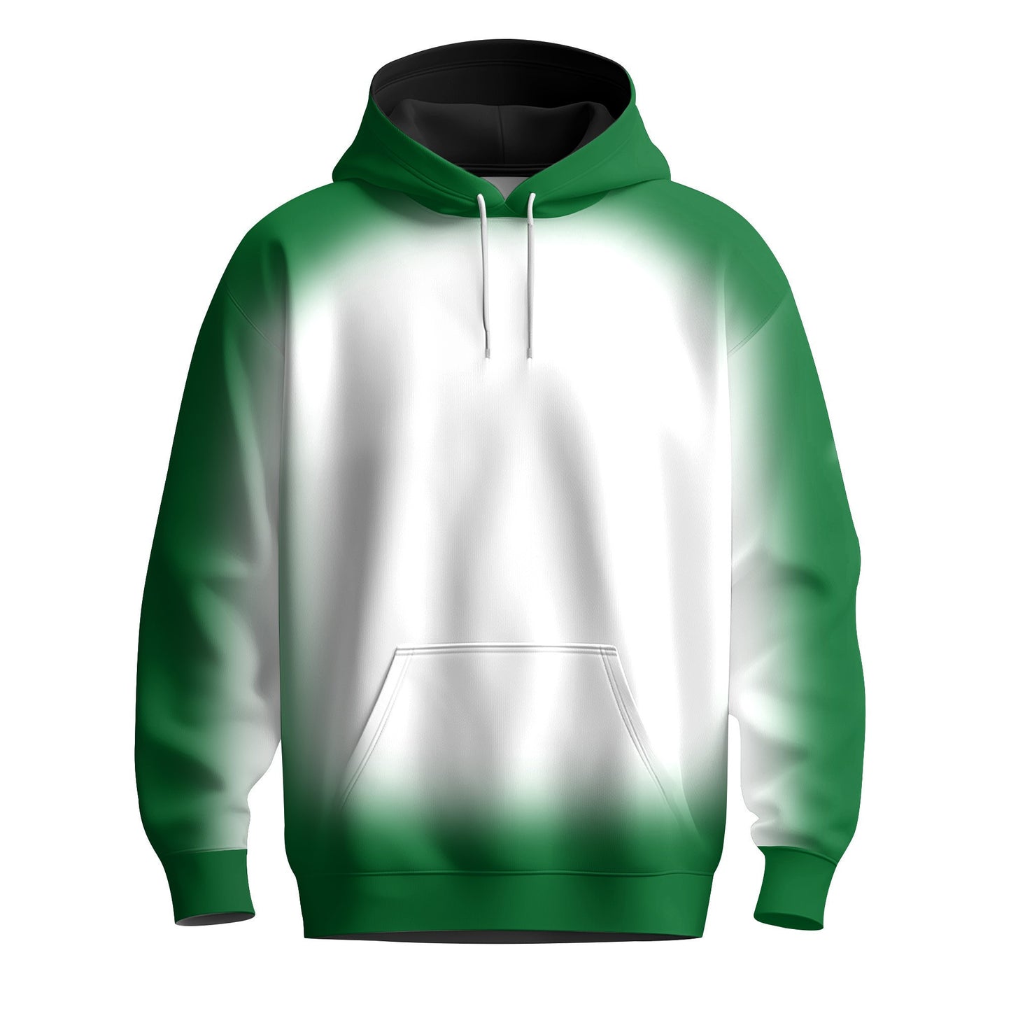 Gradient Green And White  Men Hoodie