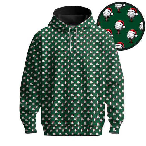 Christmas Golf Ball Seamless Pattern Men Hoodie