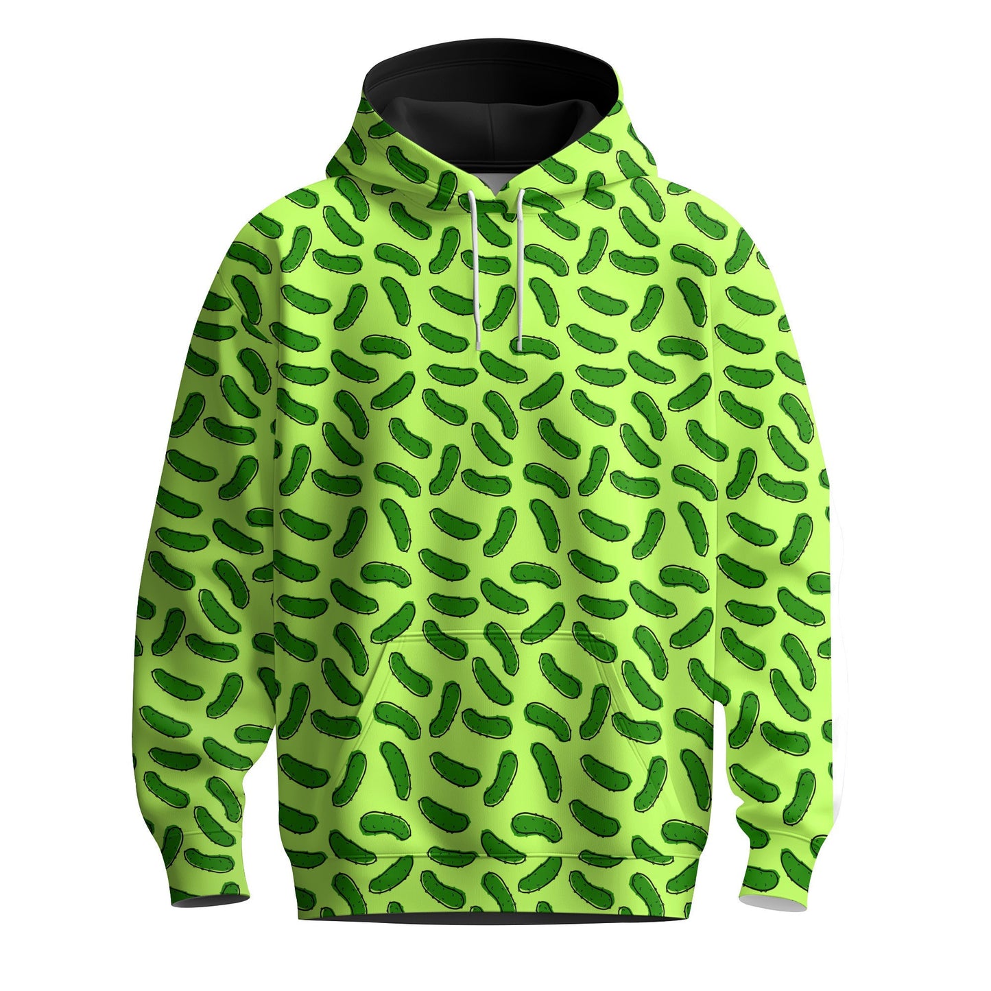Cucumber Green Seamless Pattern Men Hoodie