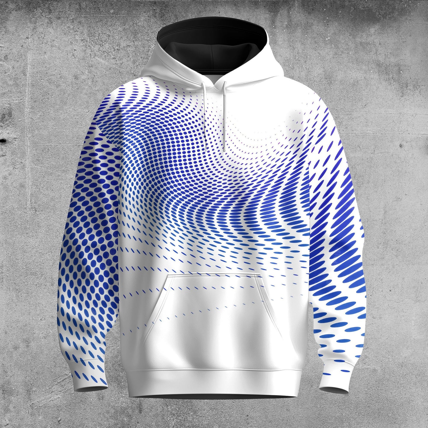 Dynamic Sporty Blue Pattern  Men Hoodie