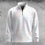 Color Paint Point  Men Quarter-Zip Pullover