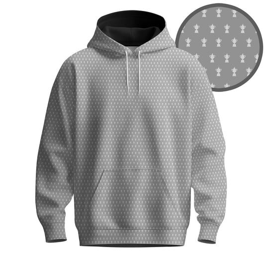 2026  Trophy Pattern Grey Men Hoodie