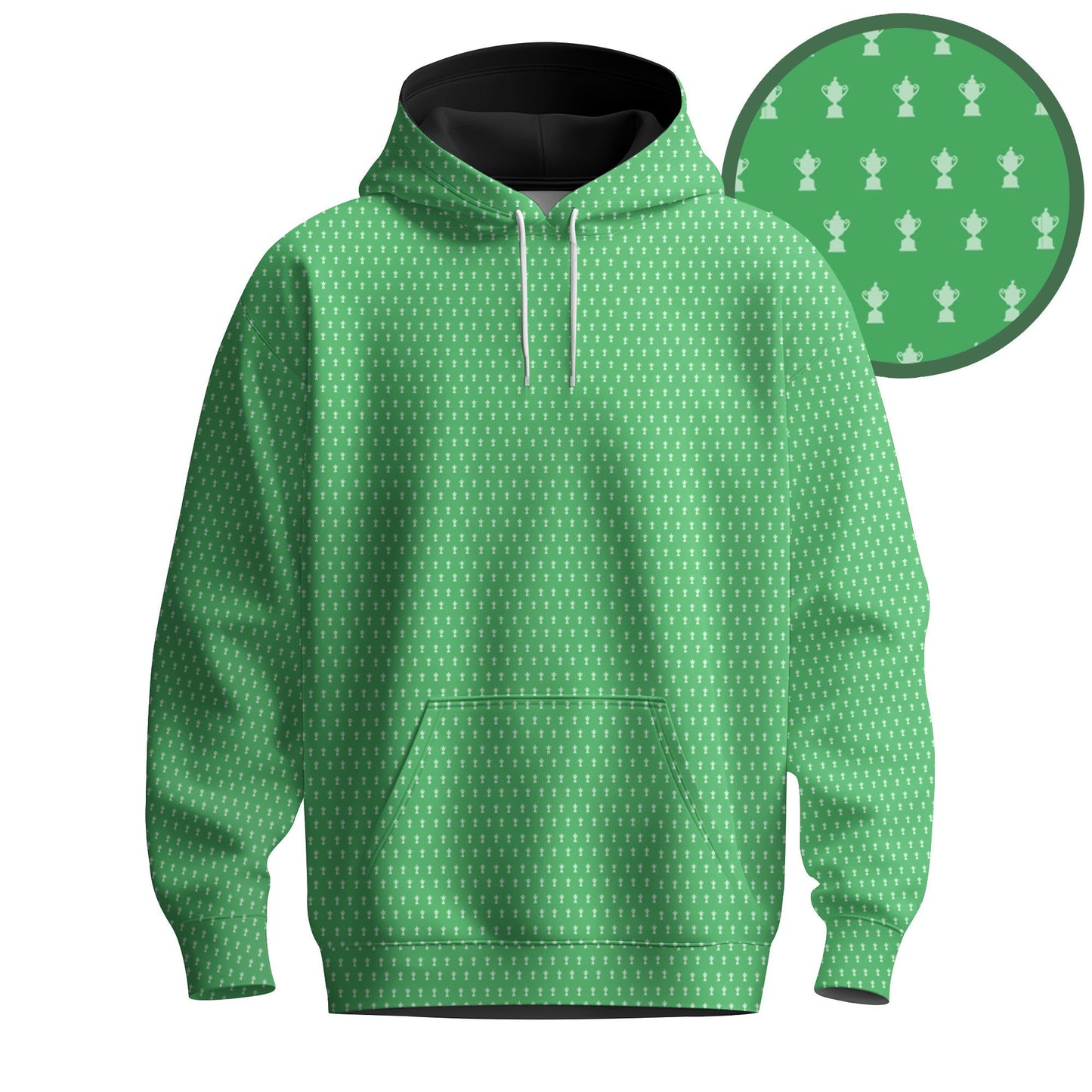 2026 Trophy Pattern Green Men Hoodie