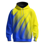 Yellow Blue Painting  Men Hoodie