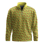 Avocado Seamless Pattern Men Quarter-zip Pullover