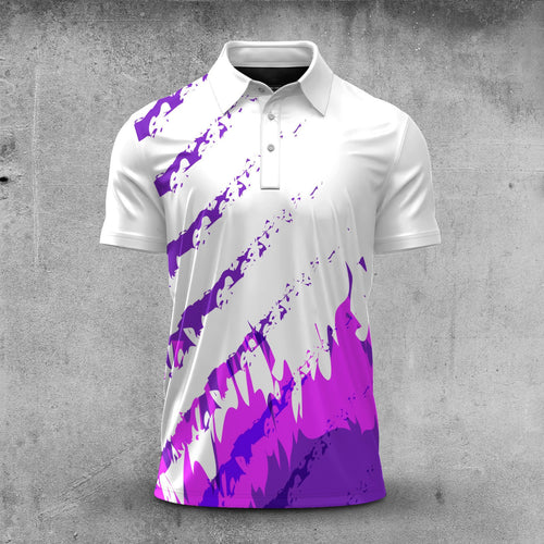 2026  Purple Sporty Men Polo Shirt