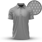 2026  Trophy Pattern Grey Men Polo Shirt