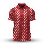 Red Christmas Tree Men Polo Shirt