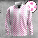 Pink SBucks Men Quarter-zip Pullover