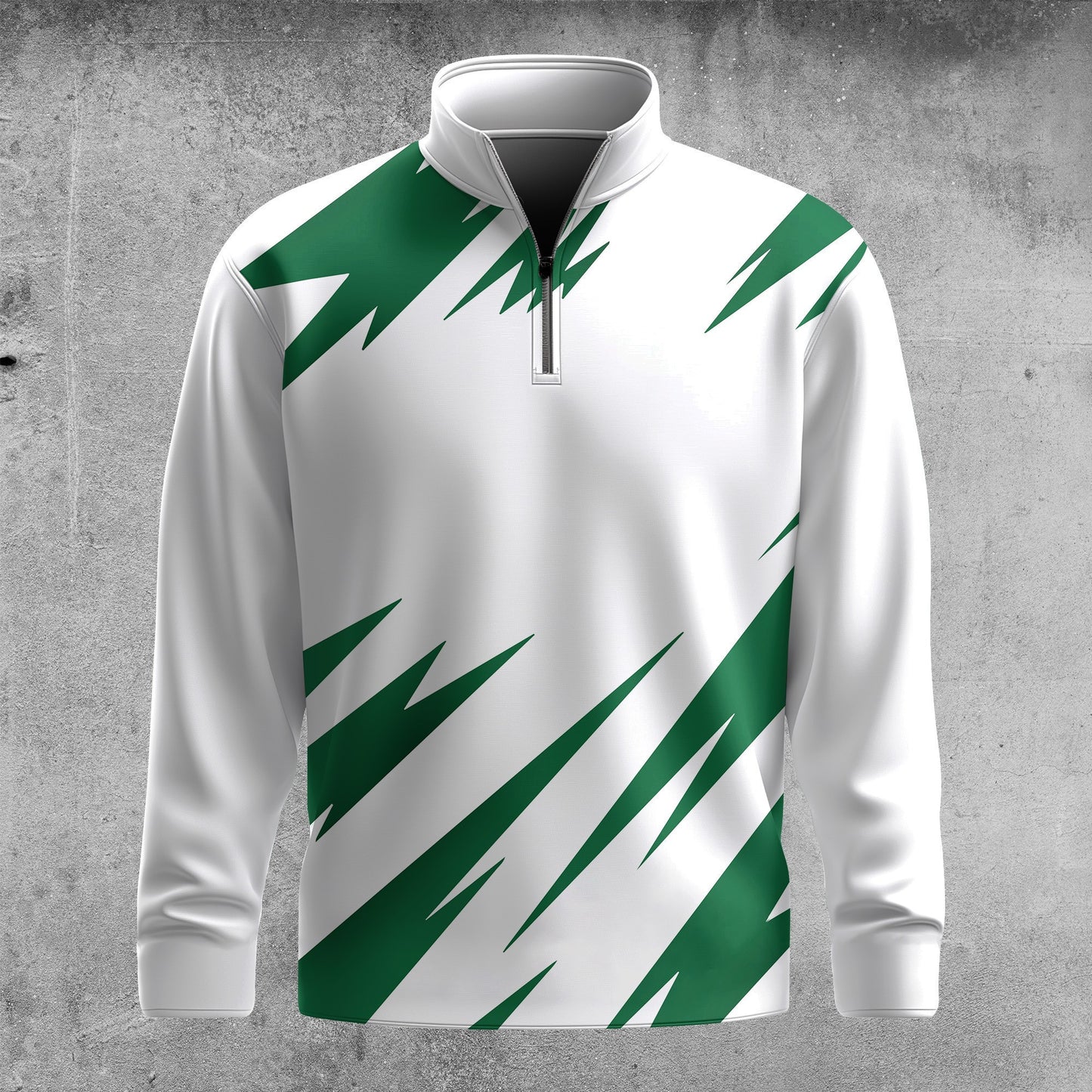 Green Tear Men Quarter-zip Pullover