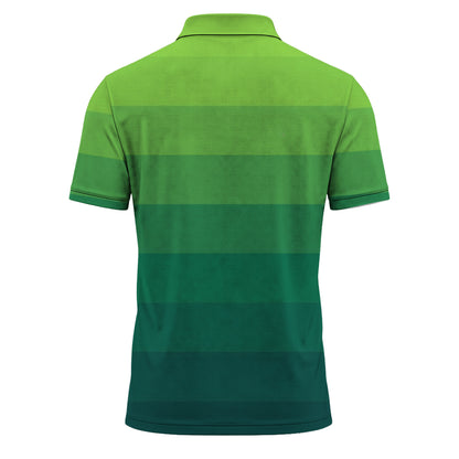 Horizontal Lines Gradient Men Polo Shirt