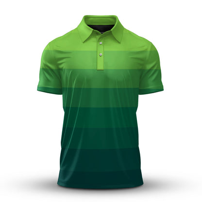 Horizontal Lines Gradient Men Polo Shirt