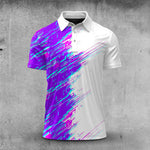 Purple And Pink  Men Polo Shirt