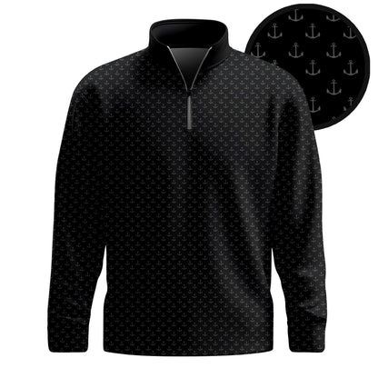Black Anchor 2026  Men Quarter-zip Pullover