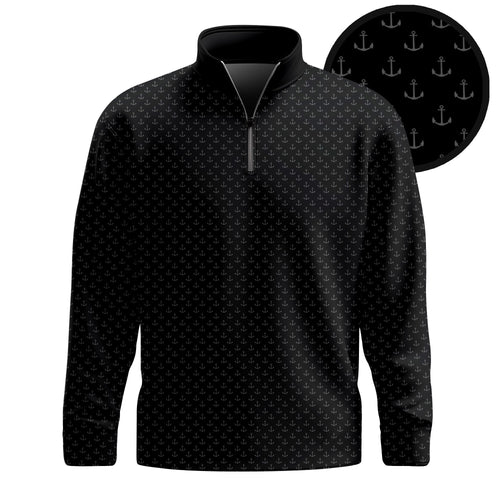 Black Anchor 2026  Men Quarter-zip Pullover