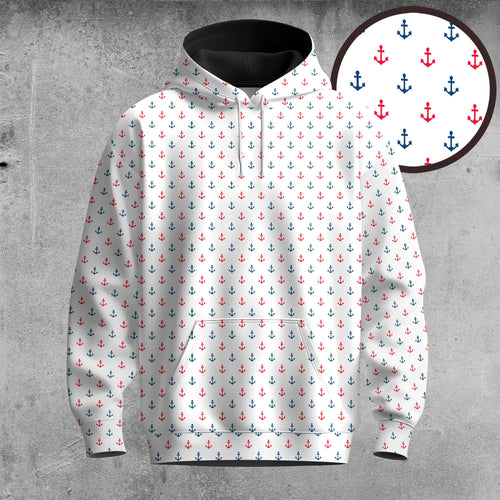 Red Blue Anchor Ryder Cup Men Hoodie