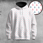Red Blue Anchor Ryder Cup Men Hoodie