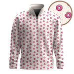 Donuts Pattern Men Quarter-zip Pullover