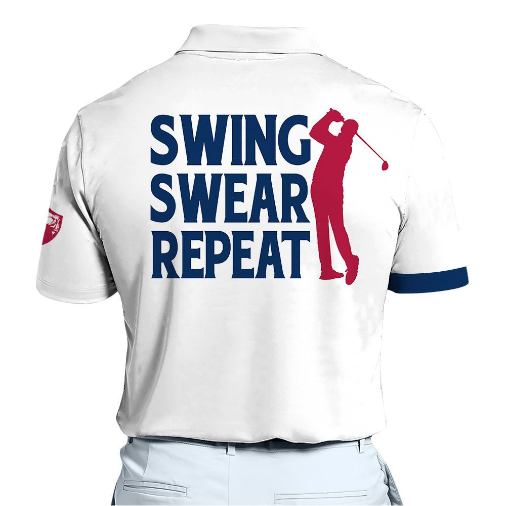Men Swing Swear Repeat Men Polo Shirt