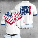 Men Swing Swear Repeat Men Polo Shirt