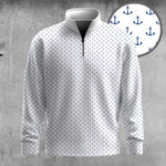 White Anchor 2026  Men Quarter-zip Pullover