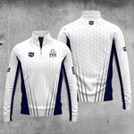 2025  Tour White And Blue Golf Pattern V2 WS Pro Staff Quarter-Zip Pullover
