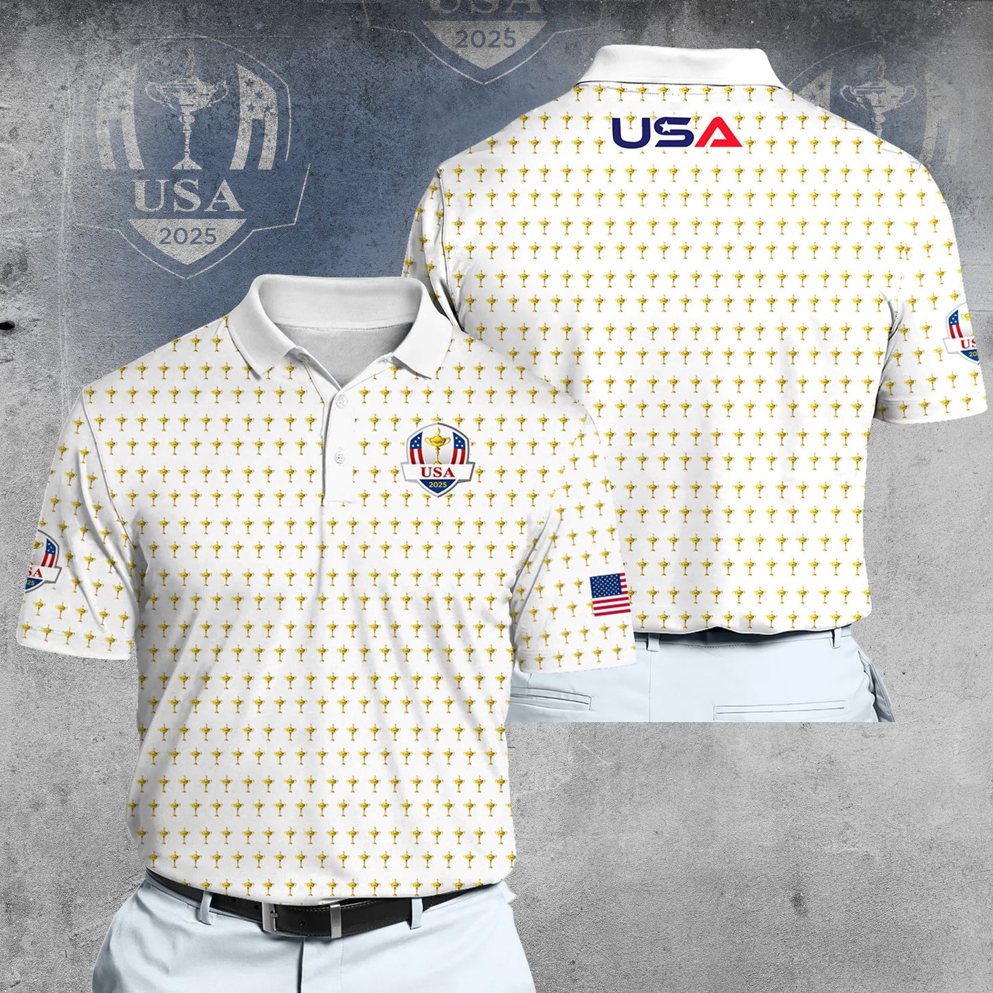 Ryder Cup USA Team White Men Polo Shirt