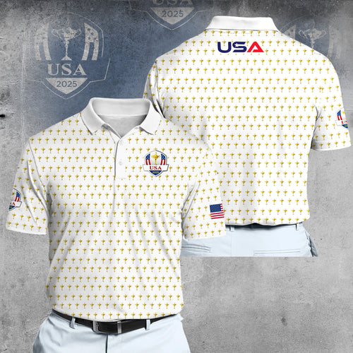 Ryder Cup USA Team White Men Polo Shirt