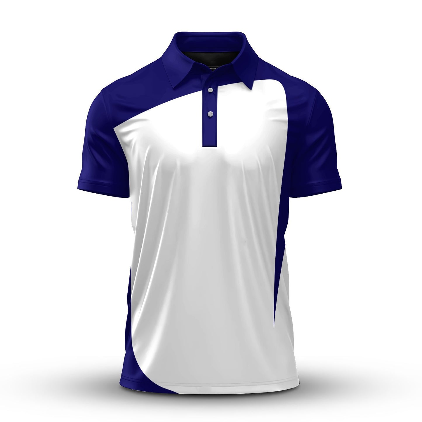 Blue White  Sport For Golf Men Polo Shirt