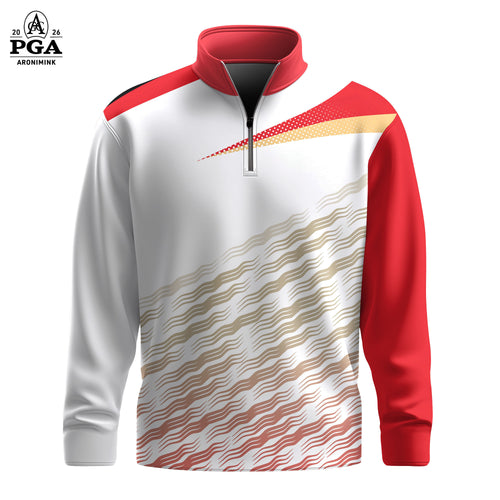 Red Black White 2026  Sport Men Quarter-zip Pullover