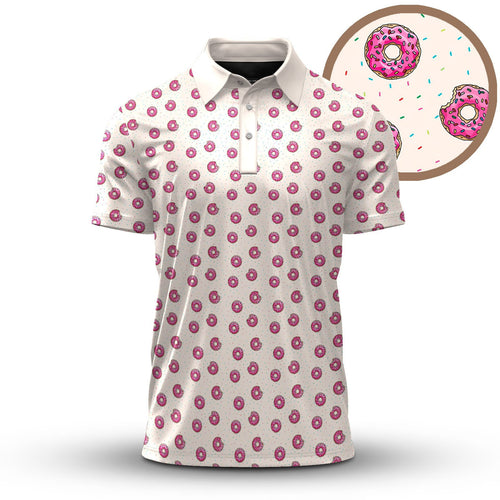 Donuts Pattern Men Polo Shirt