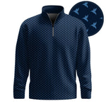 Hummingbird Blue White 2026  Men Quarter-zip Pullover