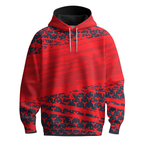 2026  Red Black Dynamic Sport Pattern Men Hoodie