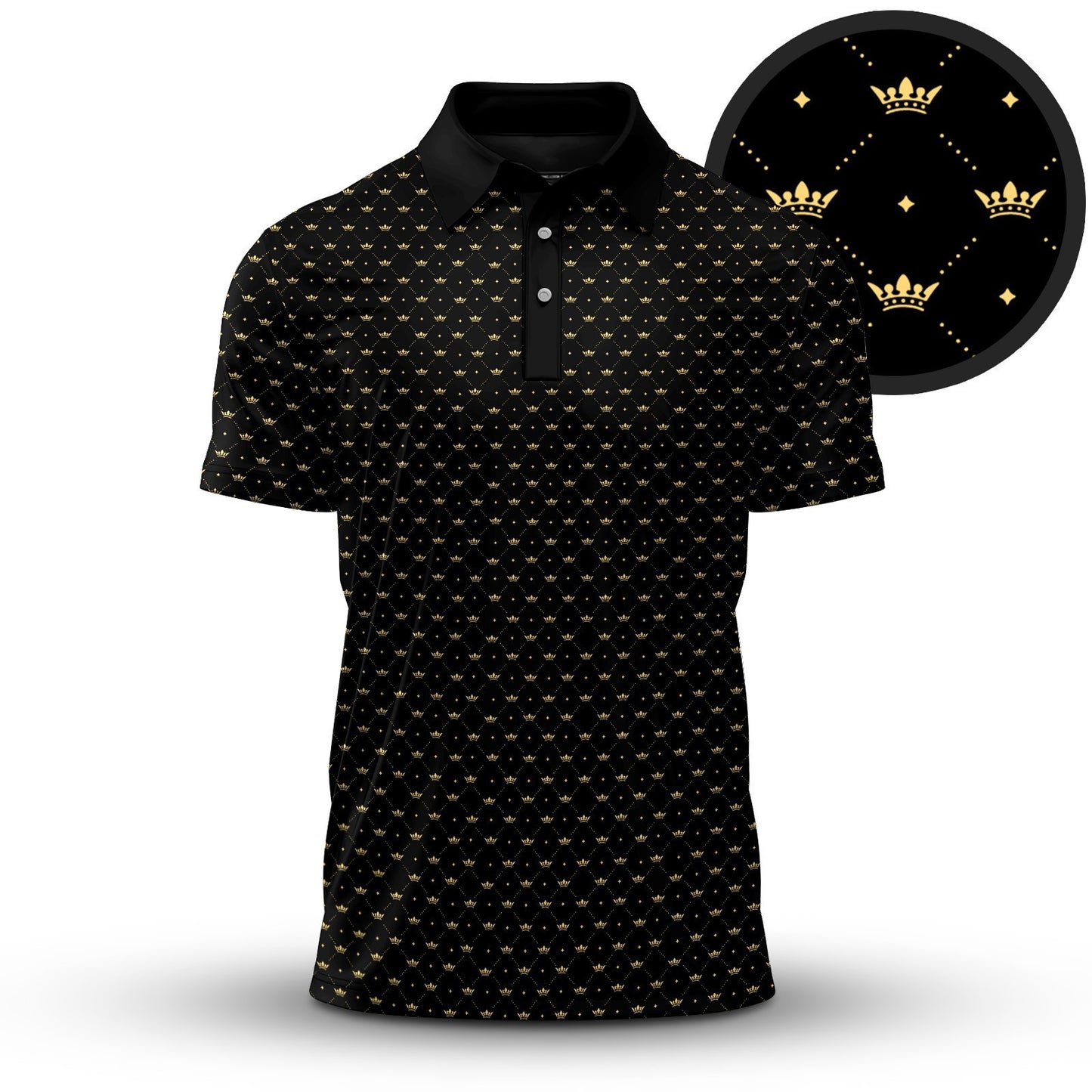 Black King Crown 2026 Men Polo Shirt