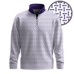 Purple Sameless Pattern 2026  Men Quarter-zip Pullover