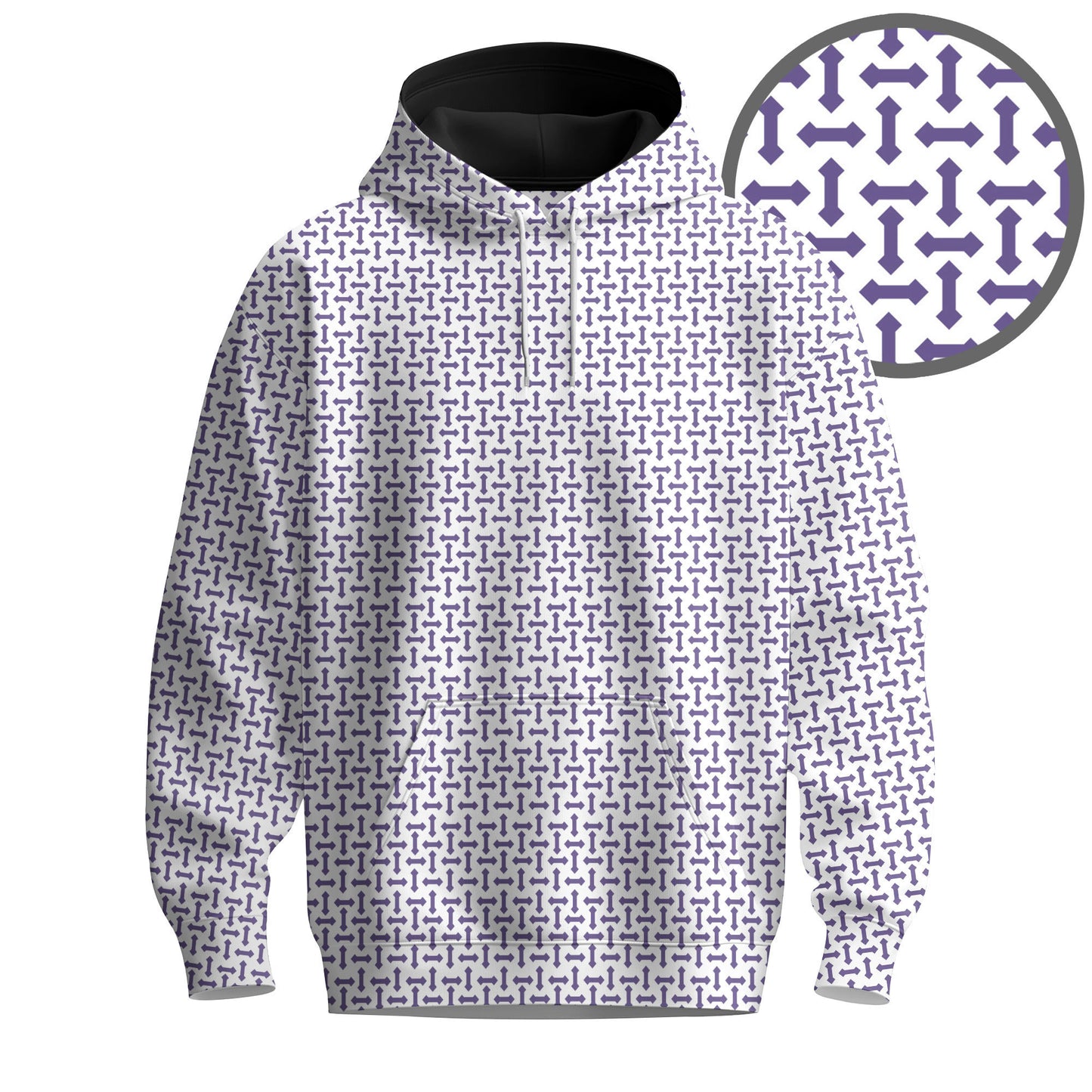 Purple Sameless Pattern 2026  Men Hoodie