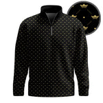 Black King Crown 2026 Men Quarter-zip Pullover