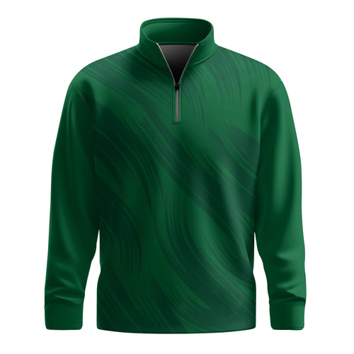 Green Painting Men Quarter-zip Pullover