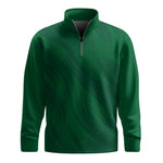 Green Painting Men Quarter-zip Pullover