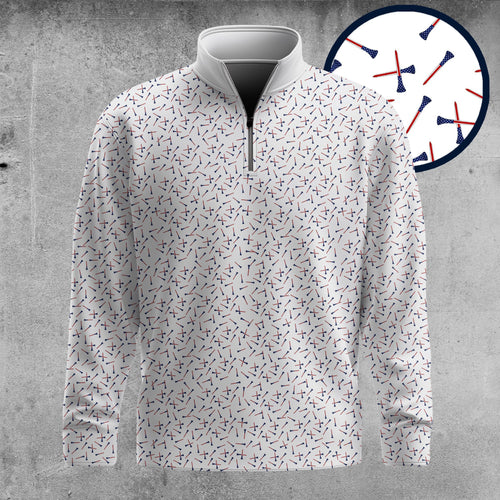 America Golf Tee Pattern 2026  Men Quarter-zip Pullover