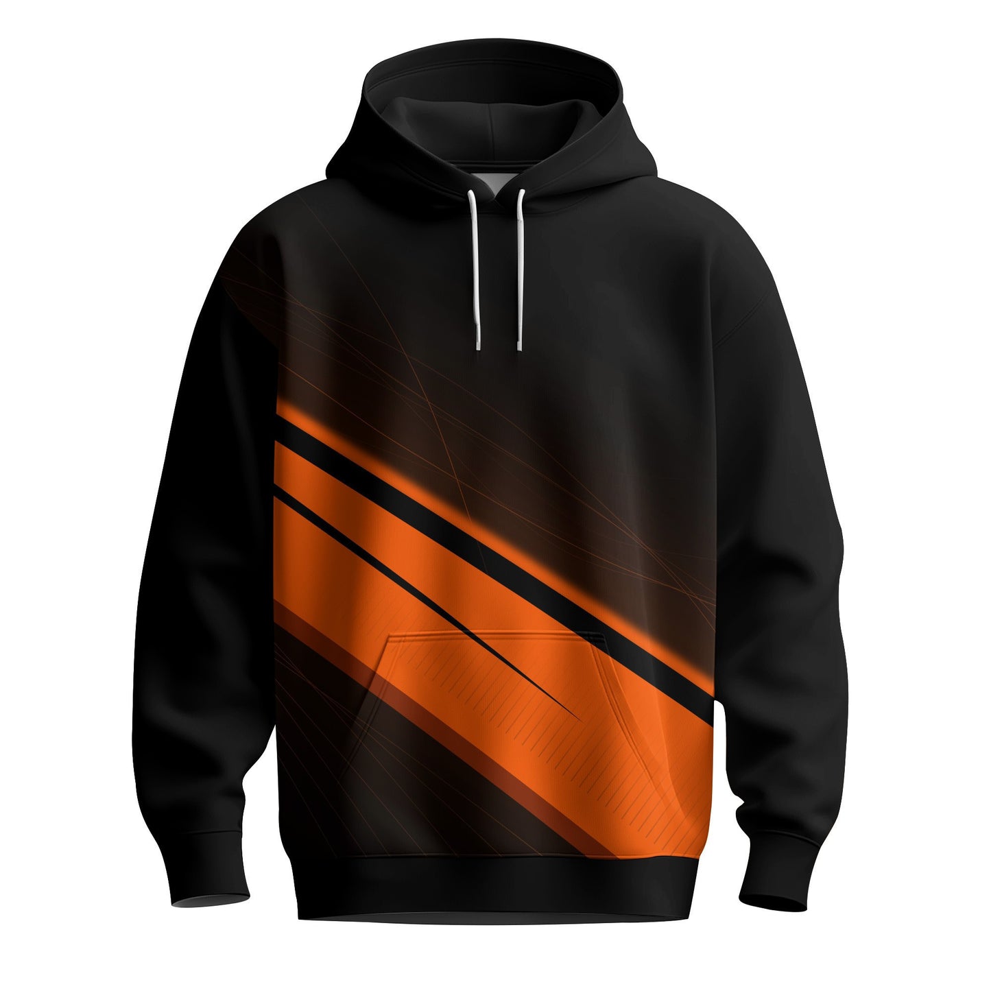 Black Orange  Men Hoodie